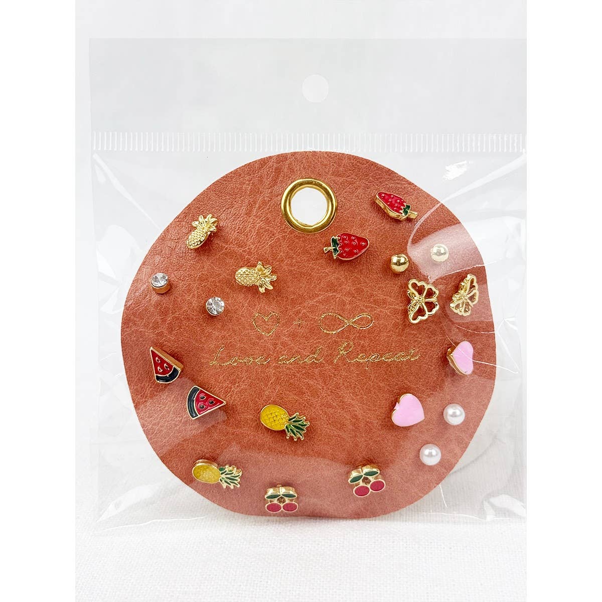 Cherry Berry Set of 10 Stud Earrings