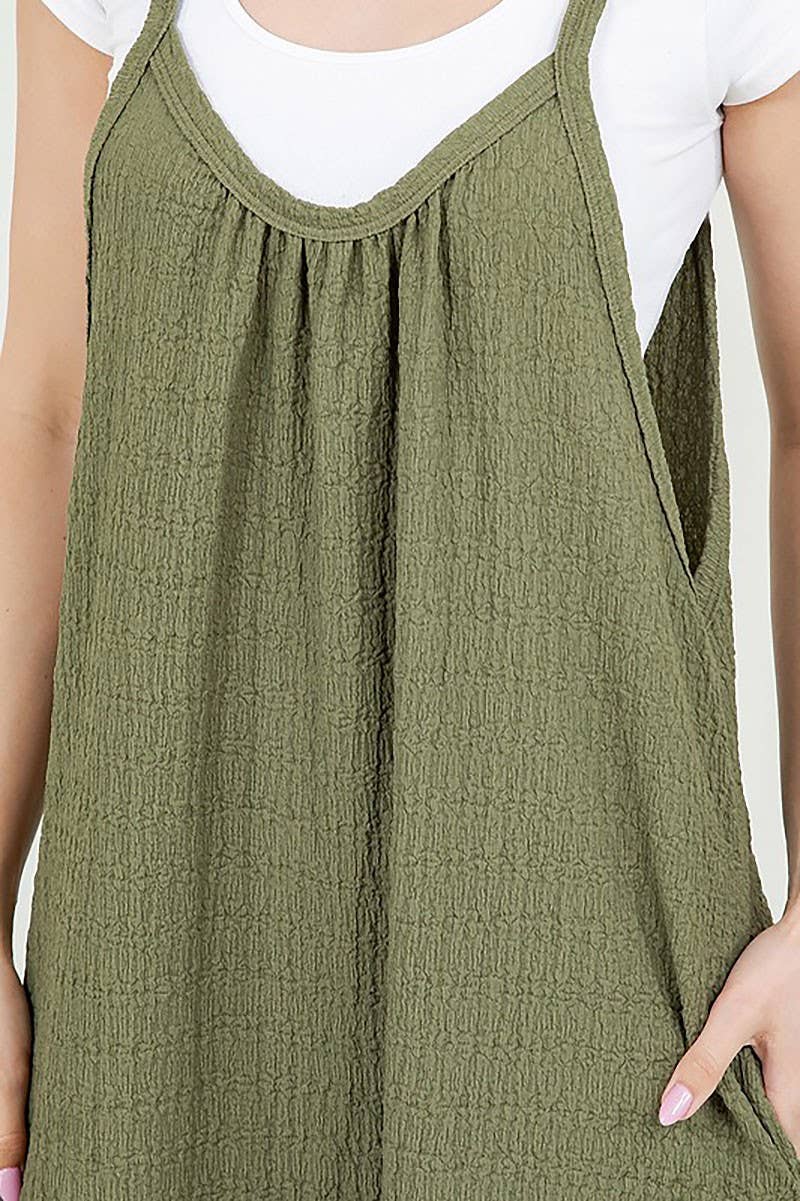 Olive Pleated Jumpsuit
