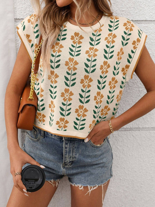 Floral Sweater Vest