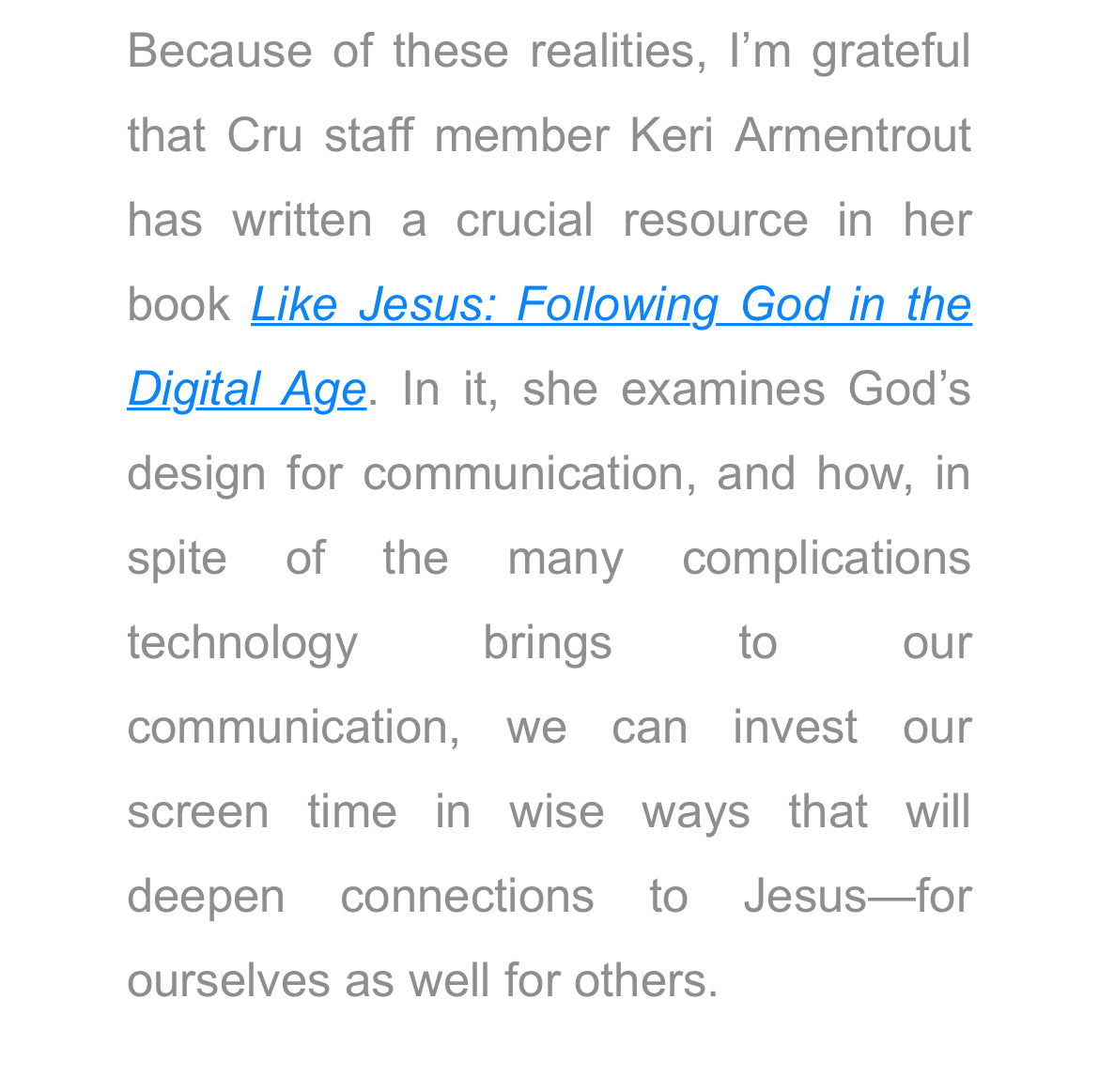 "Like Jesus: Following God in the Digital Age" - Signed Copy, Paperback Book