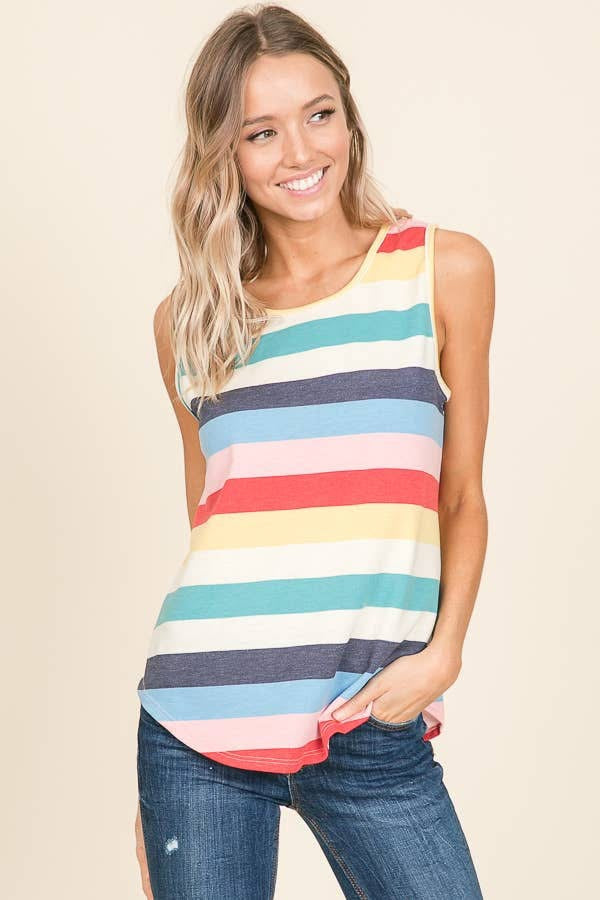 Colorful Stripes Tank (Only XL Left)