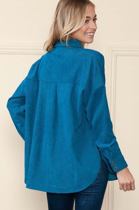 Deep Teal Shacket