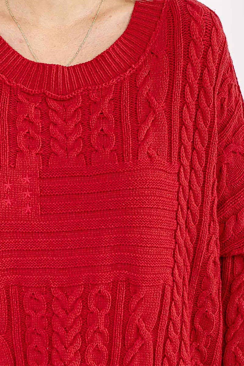 Star-Spangled Slouch Sweater