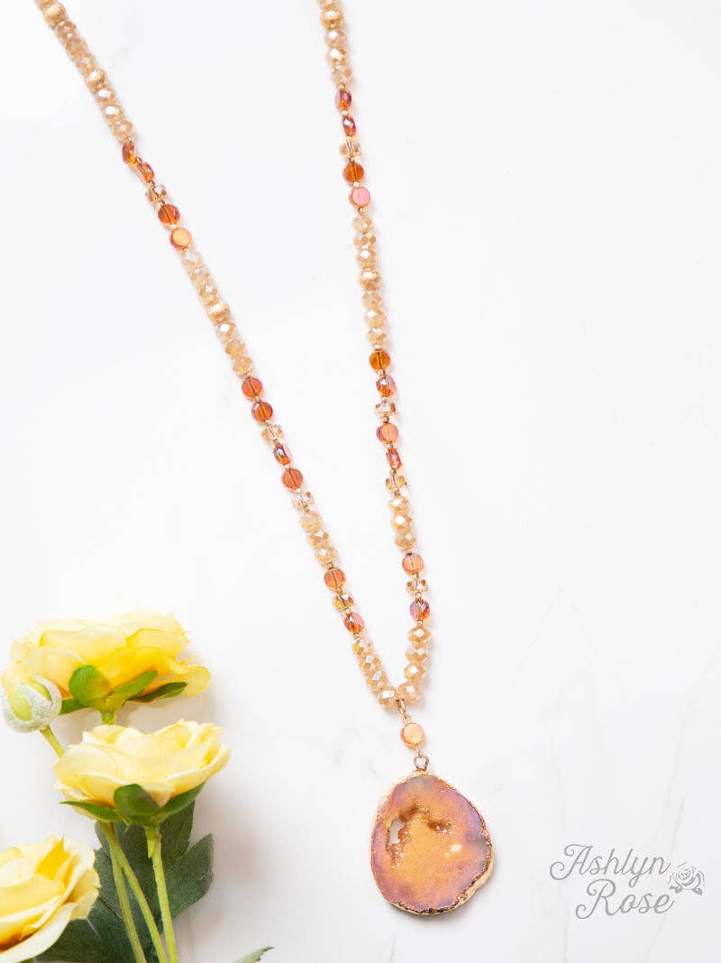 Glittering Geode Necklace