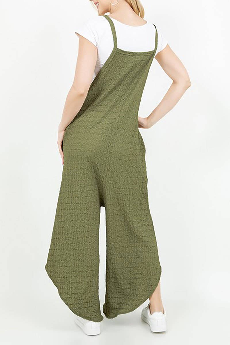Olive Pleated Jumpsuit