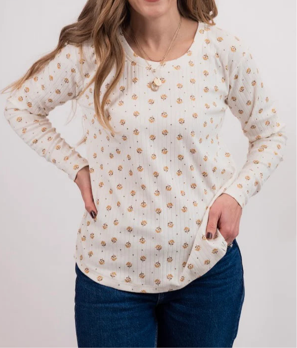 Yarrow Ribbed Long Sleeve Top