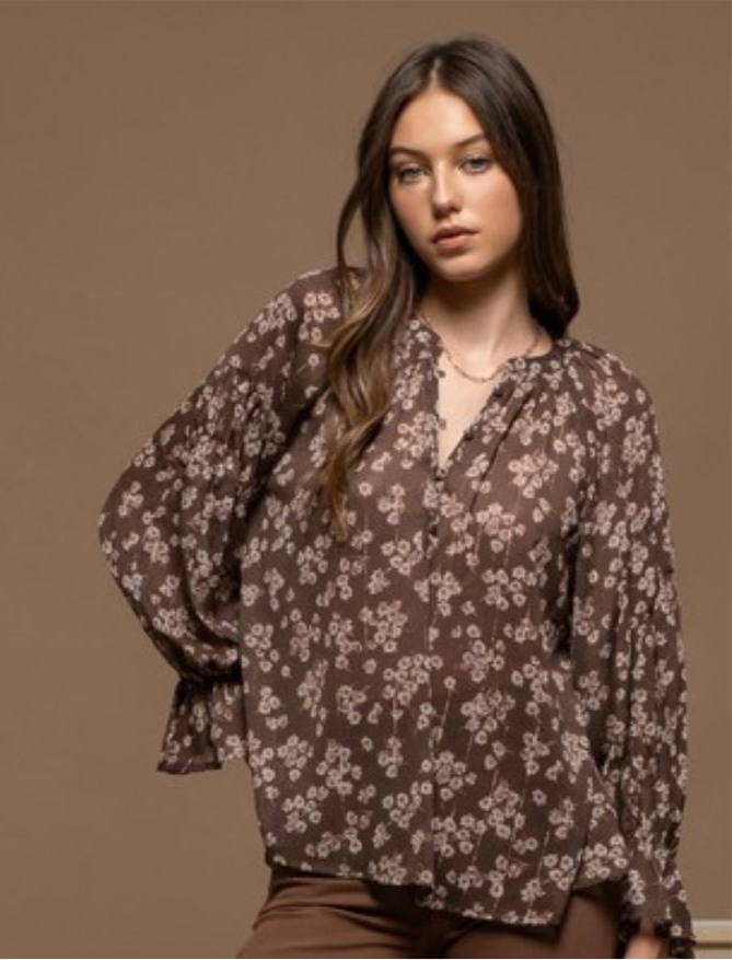 Cocoa Blossoms Blouse