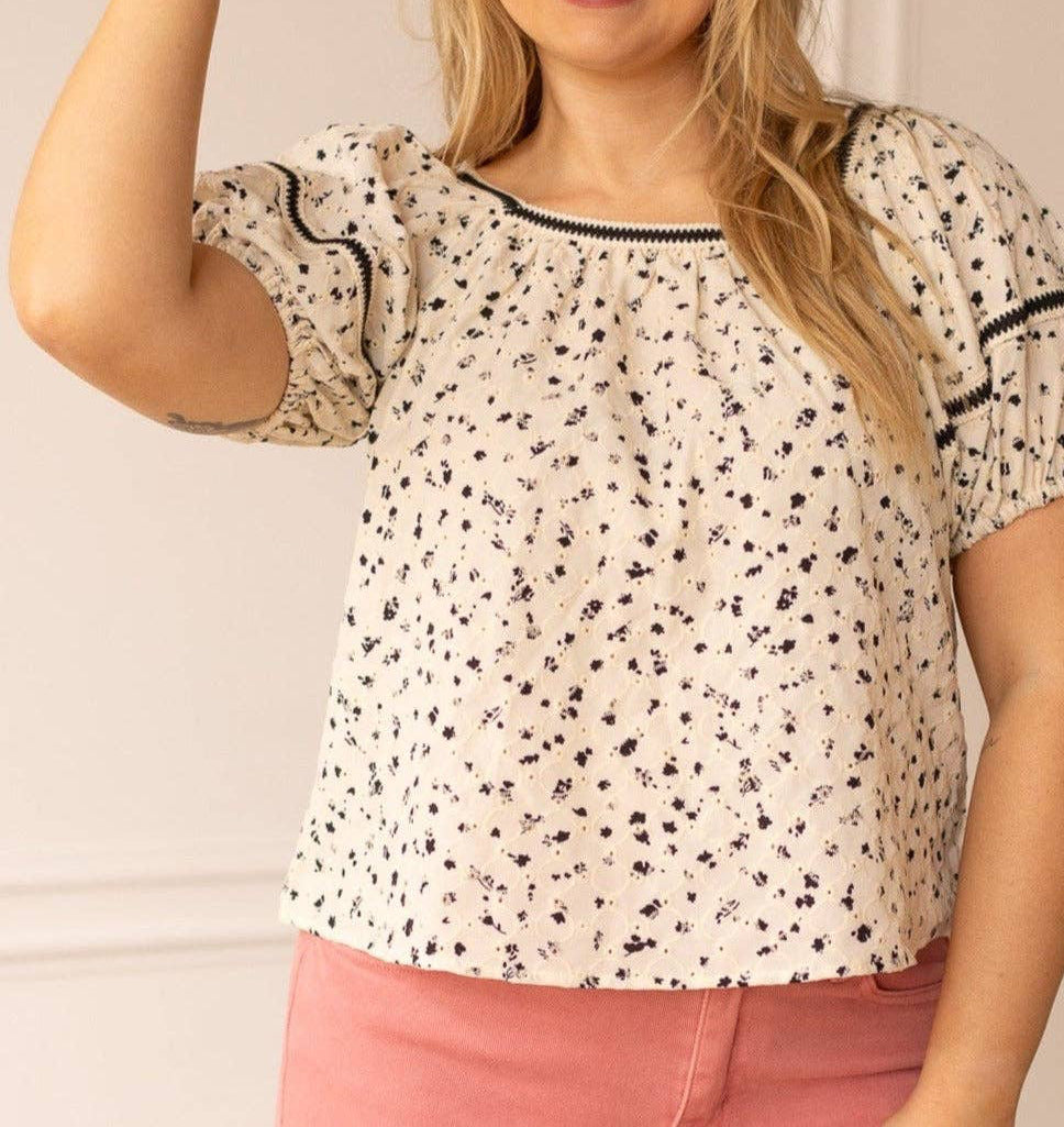 Eyelet Peasant Blouse, XL+