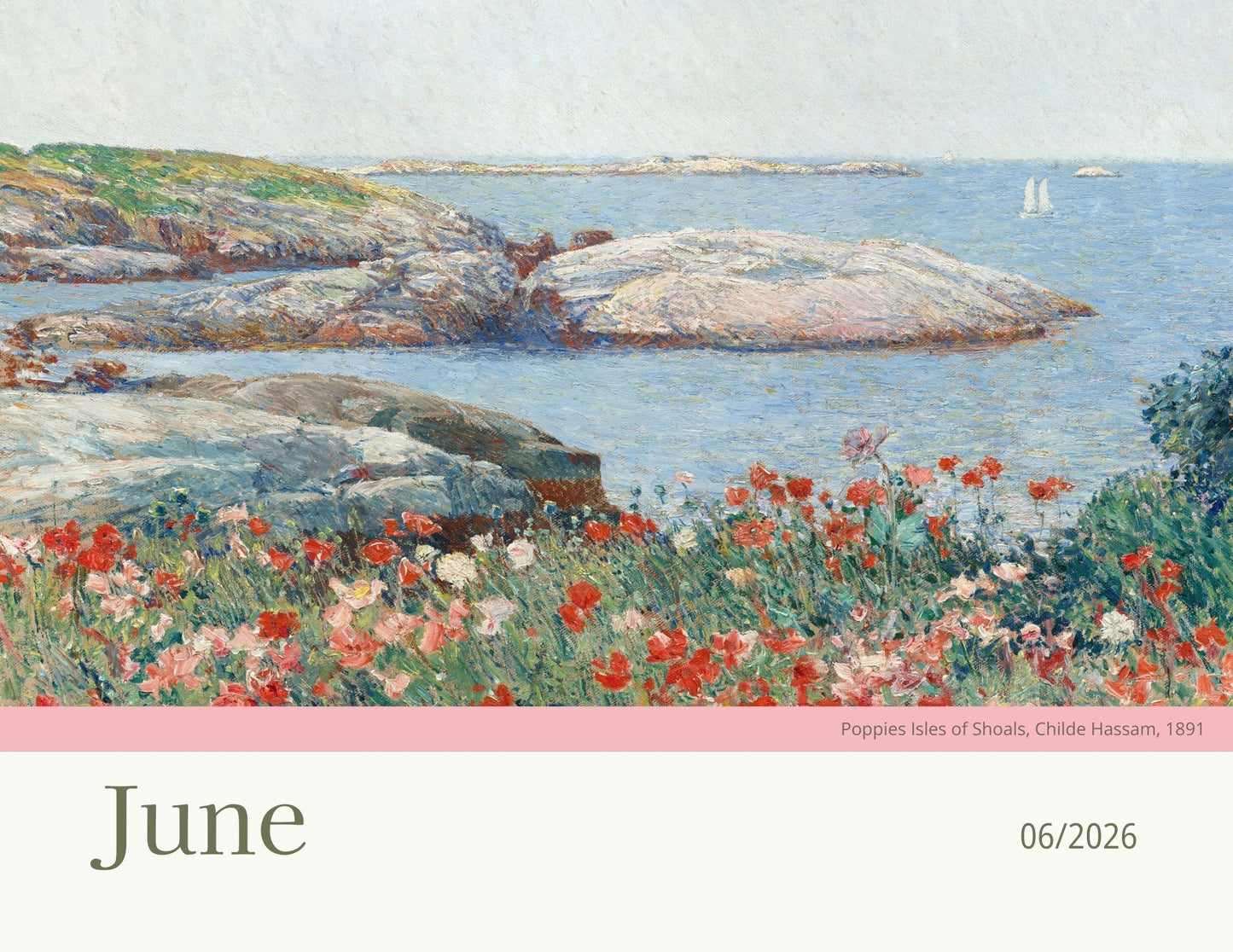 Impressionist Art 2026 Wall Hanging Calendar, 12 Month