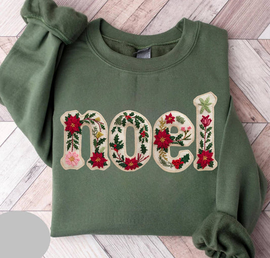 Noel Embellished Holiday Sweatshirt