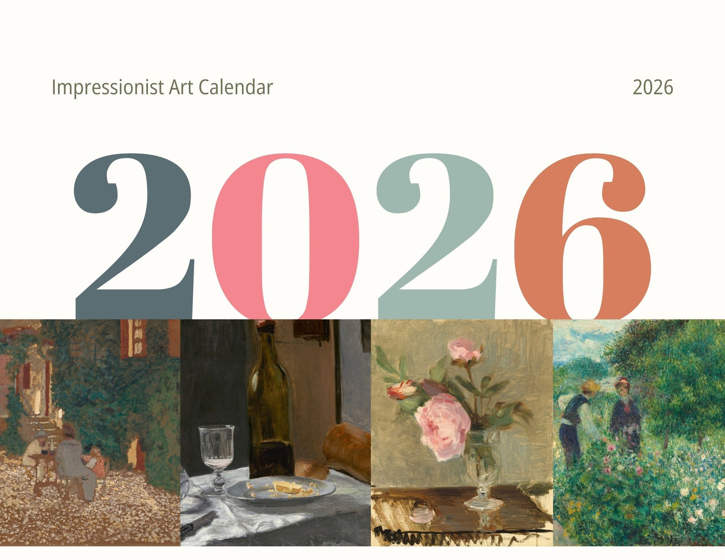 Impressionist Art 2026 Wall Hanging Calendar, 12 Month