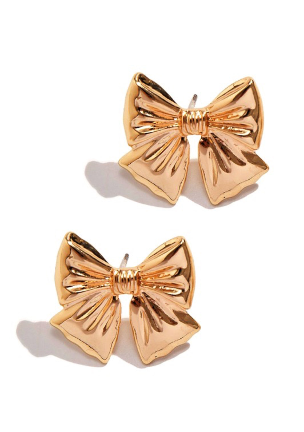 Gold Bow Earrings