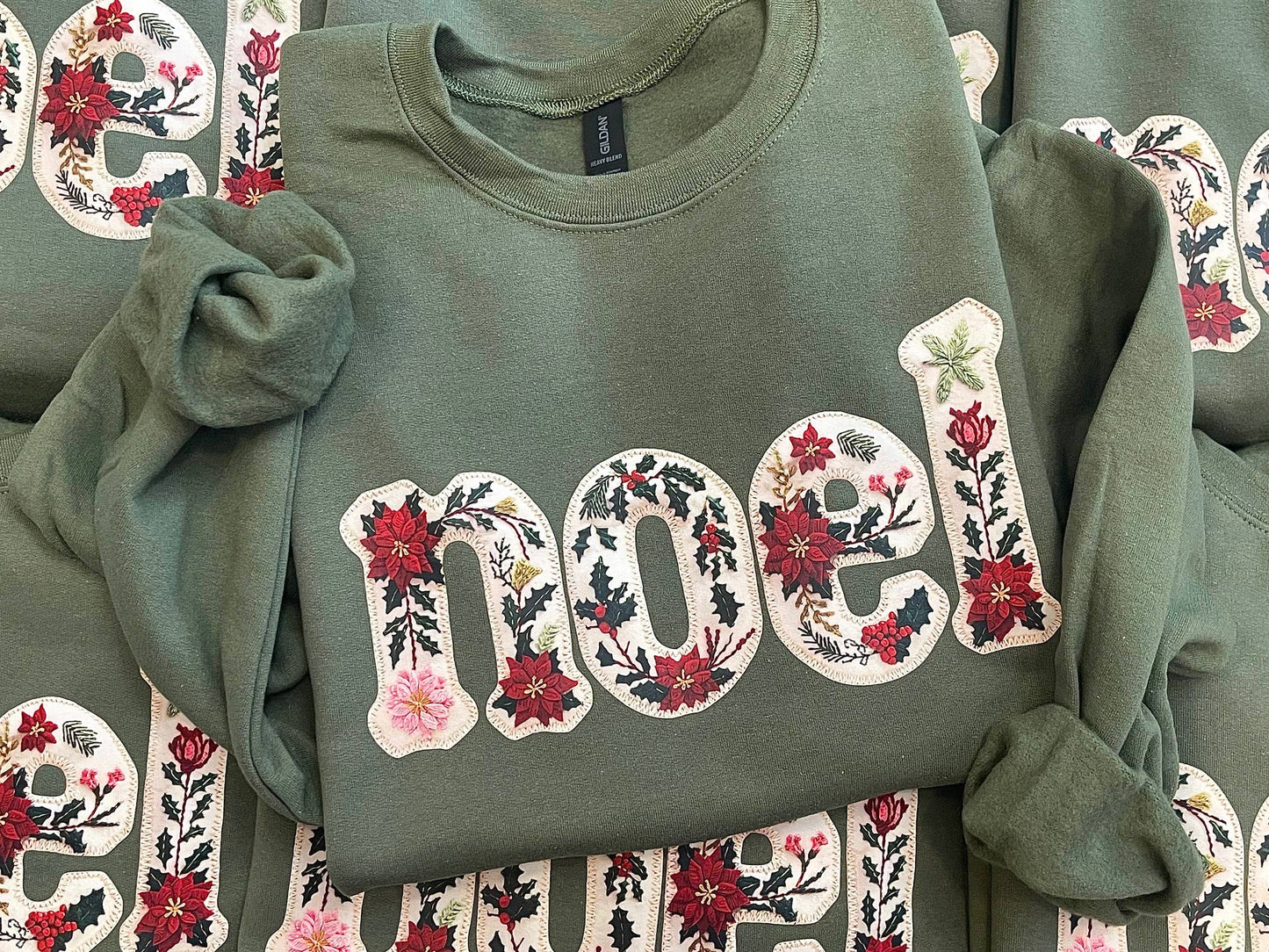 Noel Embellished Holiday Sweatshirt