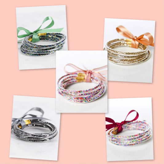 Glitter Jelly Bangles