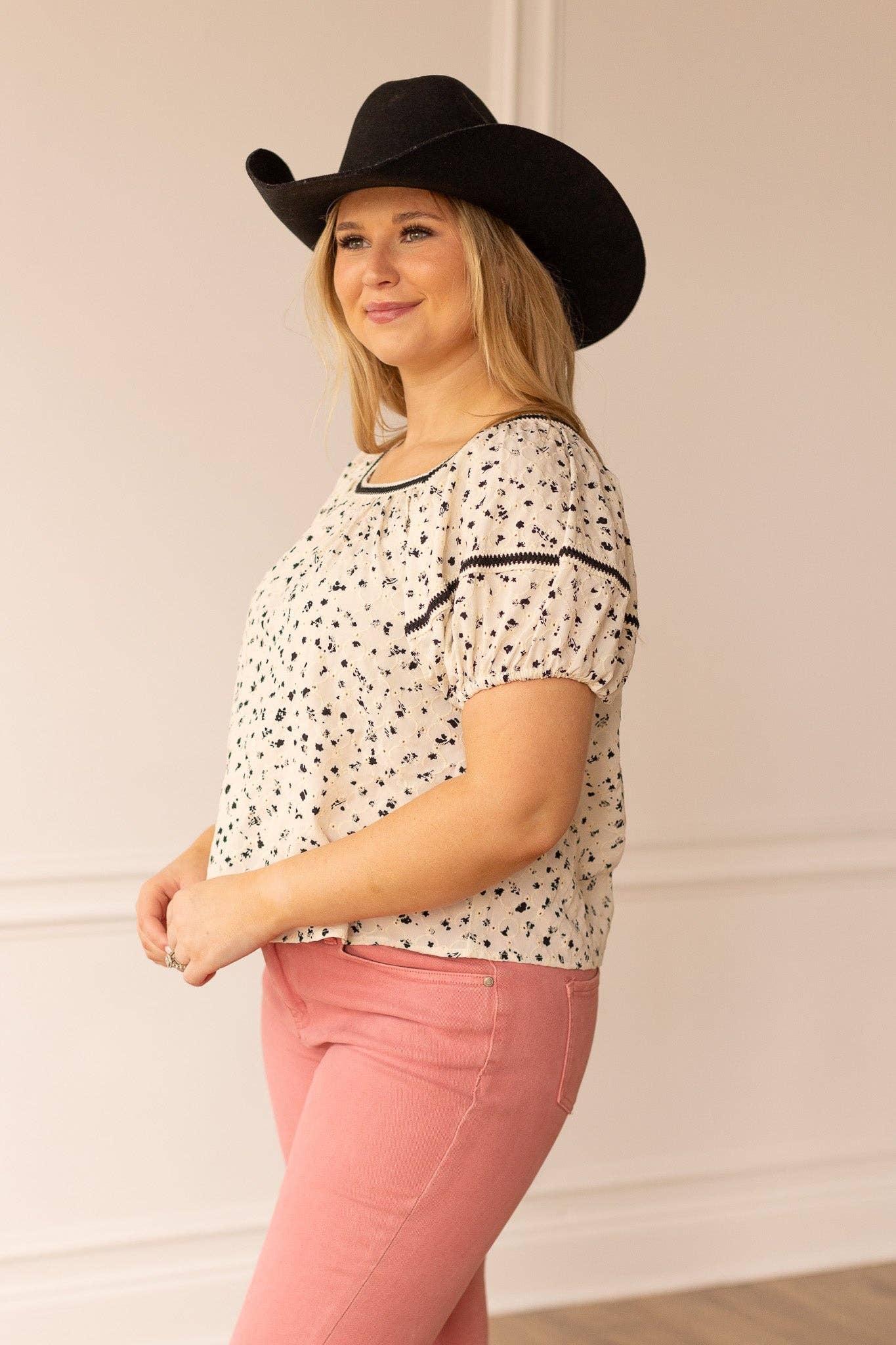 Eyelet Peasant Blouse, XL+