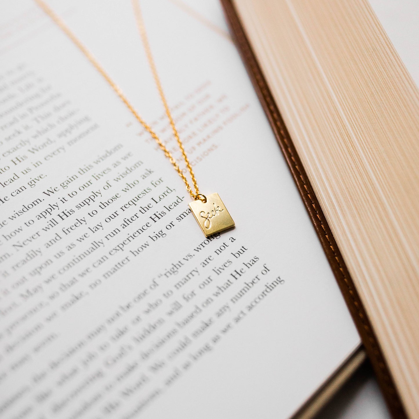 “Seek” Pendant Necklace 18K
