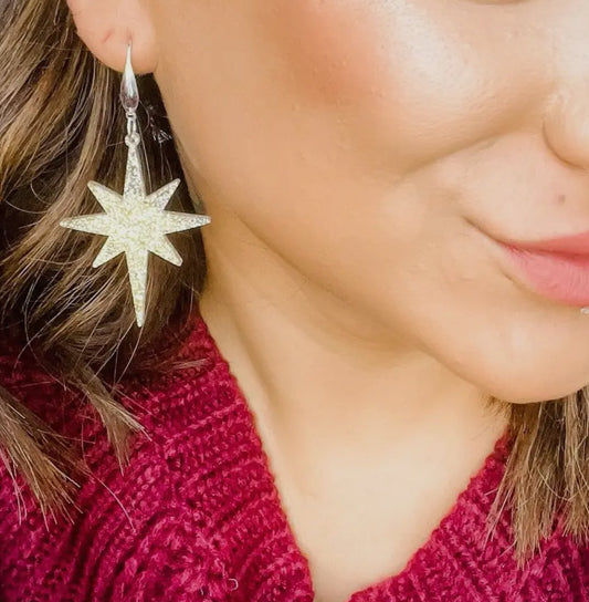 Christmas Star Dangle Earrings