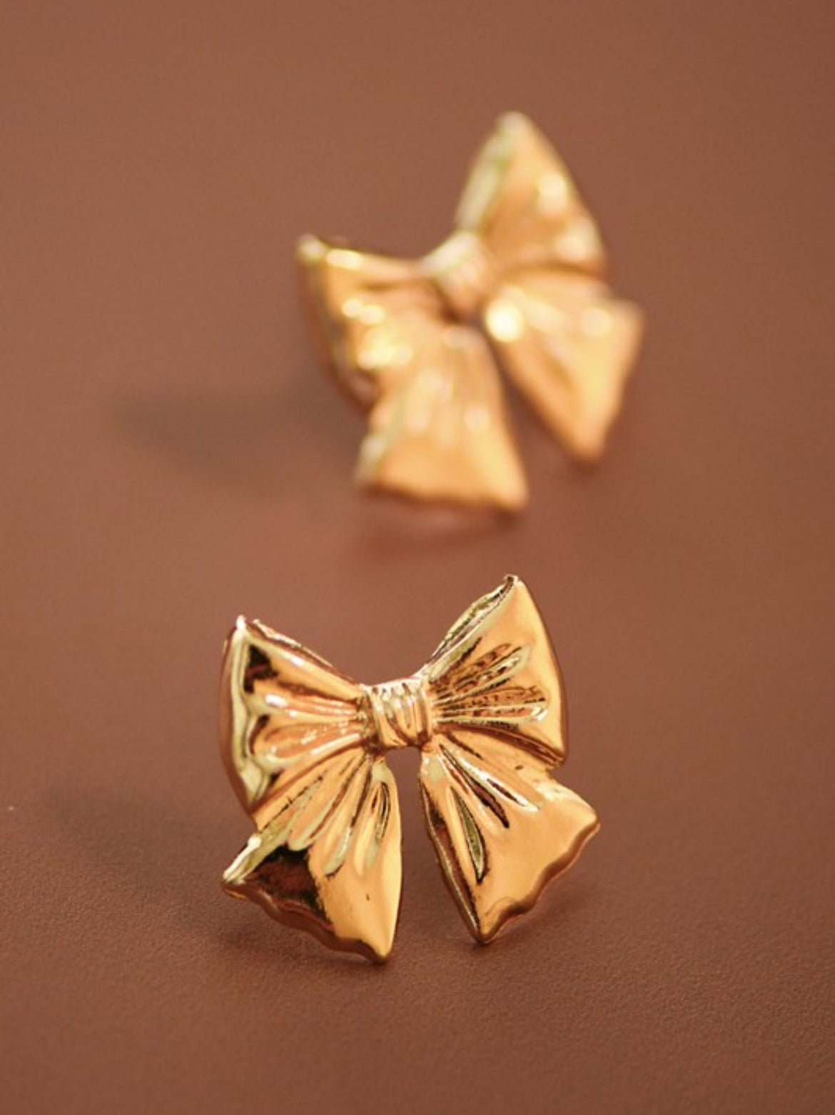 Gold Bow Earrings