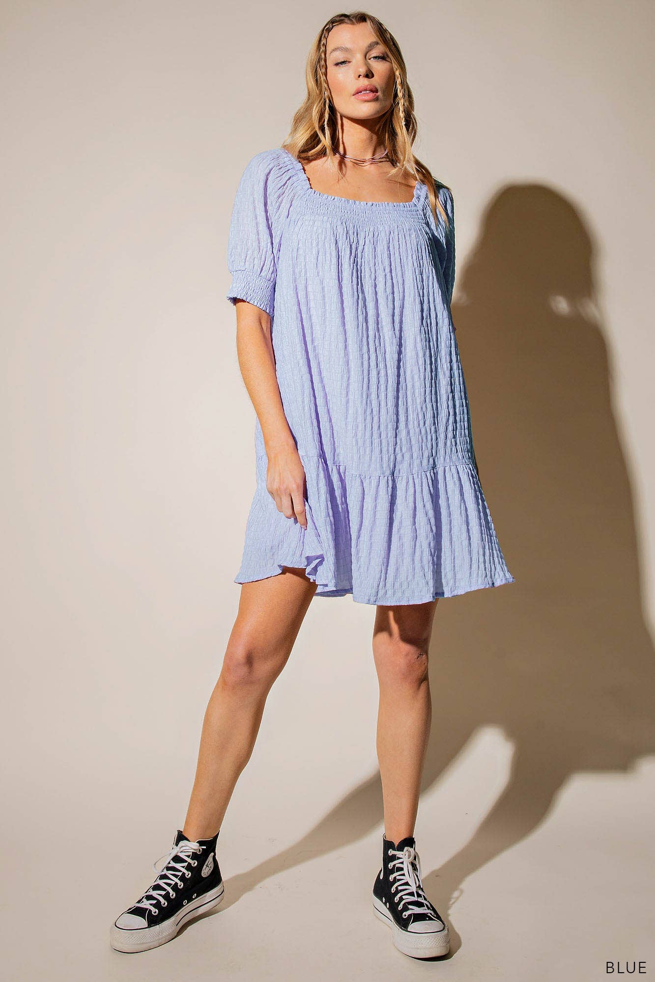 Cornflower Blue Short Dress
