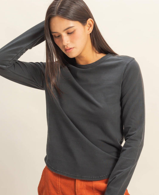 Charcoal Gray Premium Long Sleeve Top