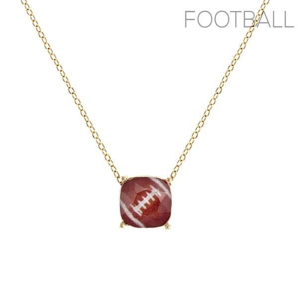 Football Glass Pendant