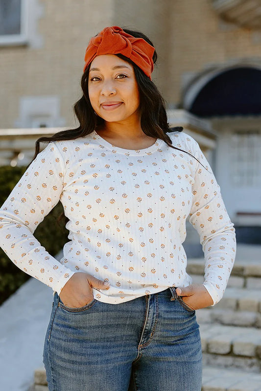 Yarrow Ribbed Long Sleeve Top