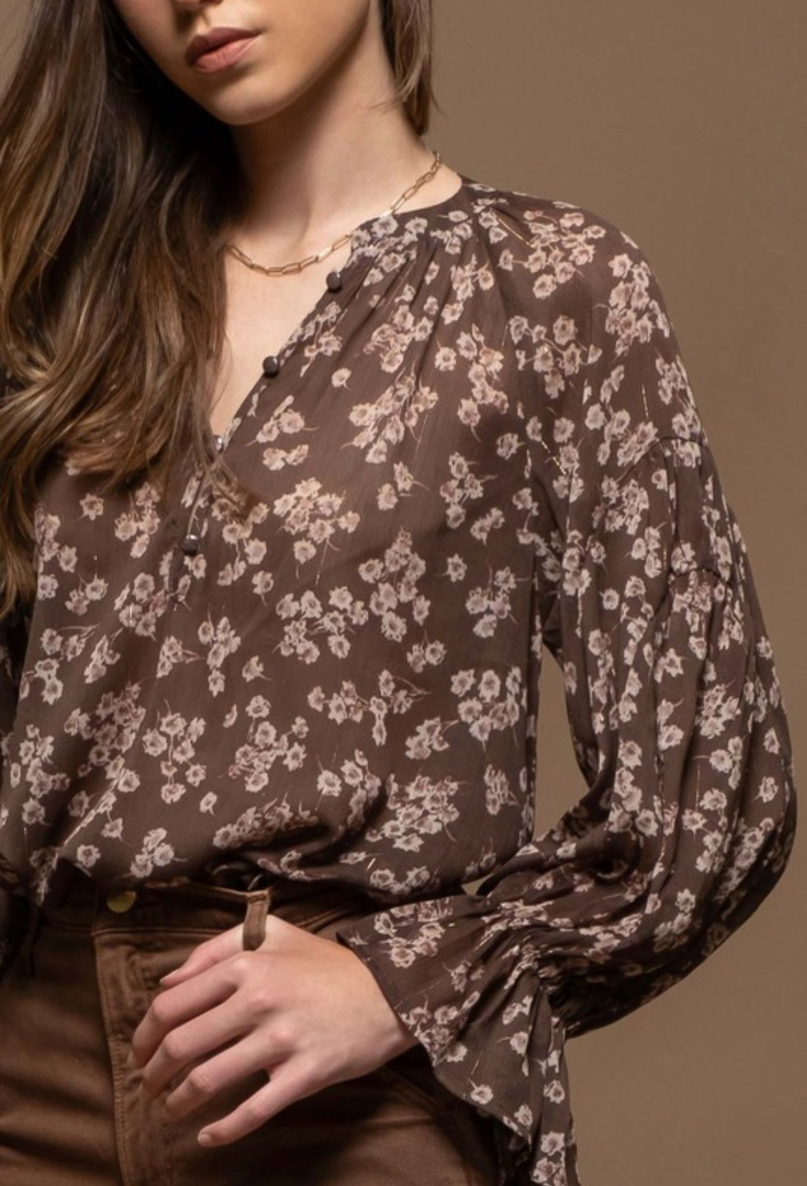 Cocoa Blossoms Blouse