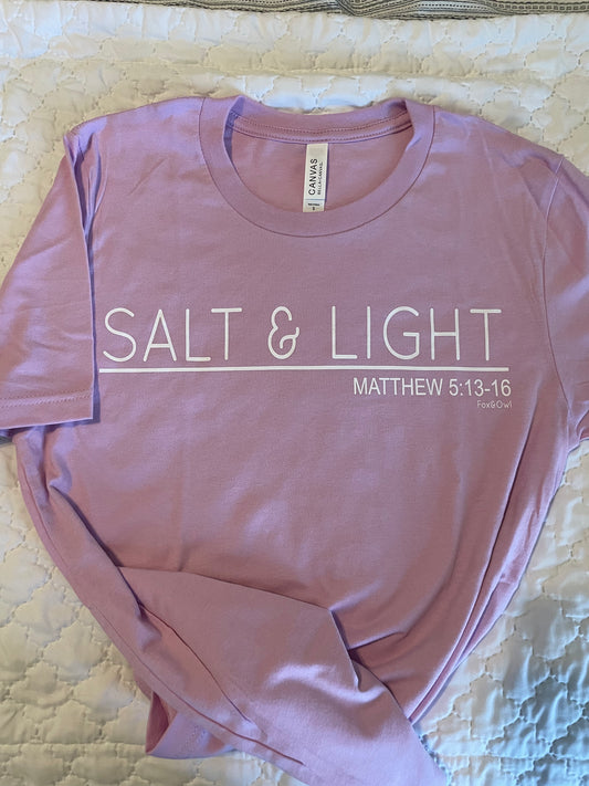 Lilac Salt & Light Christian T-Shirts (2 Styles!)
