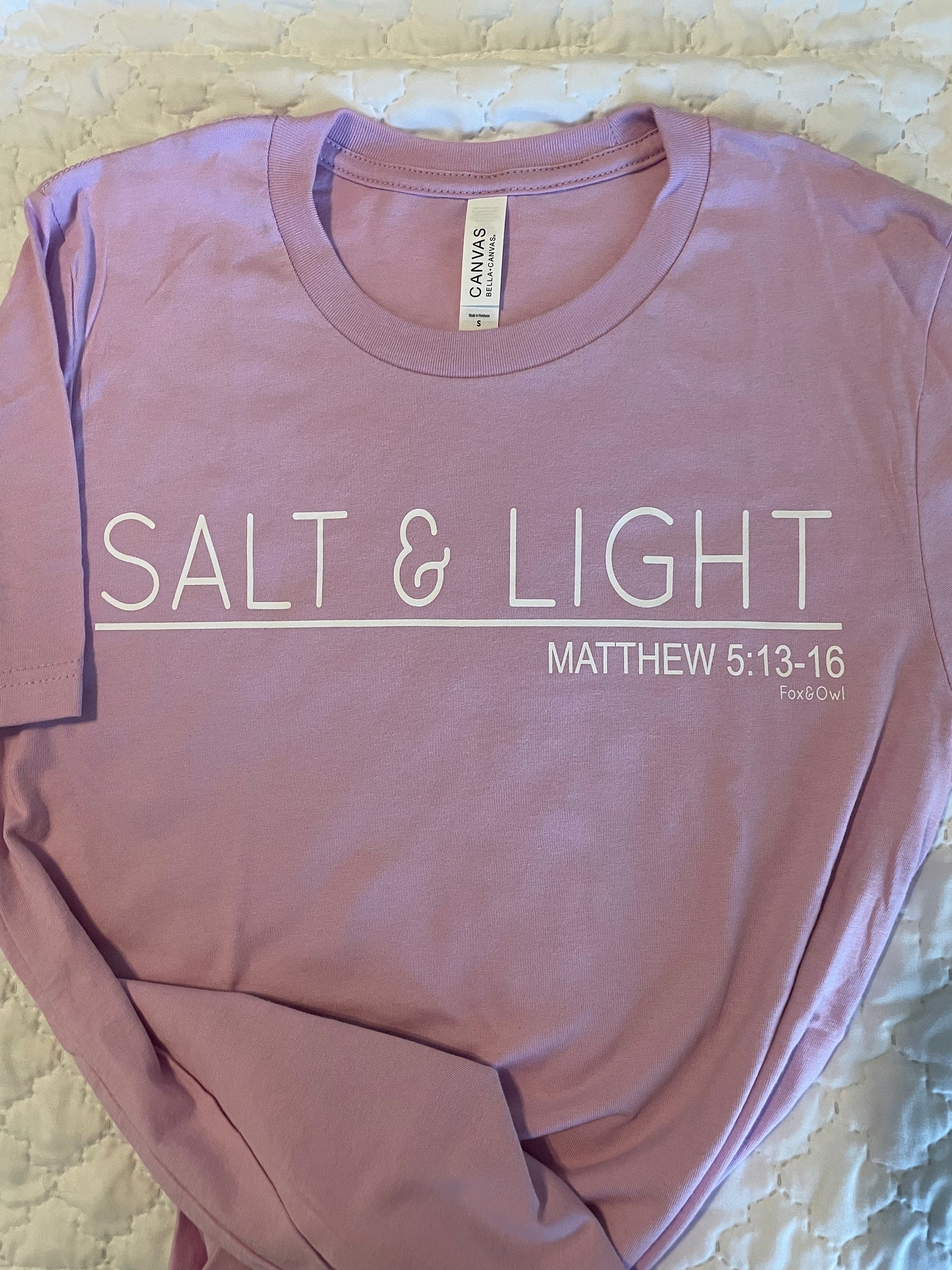 Lilac Salt & Light Christian T-Shirts (2 Styles!)