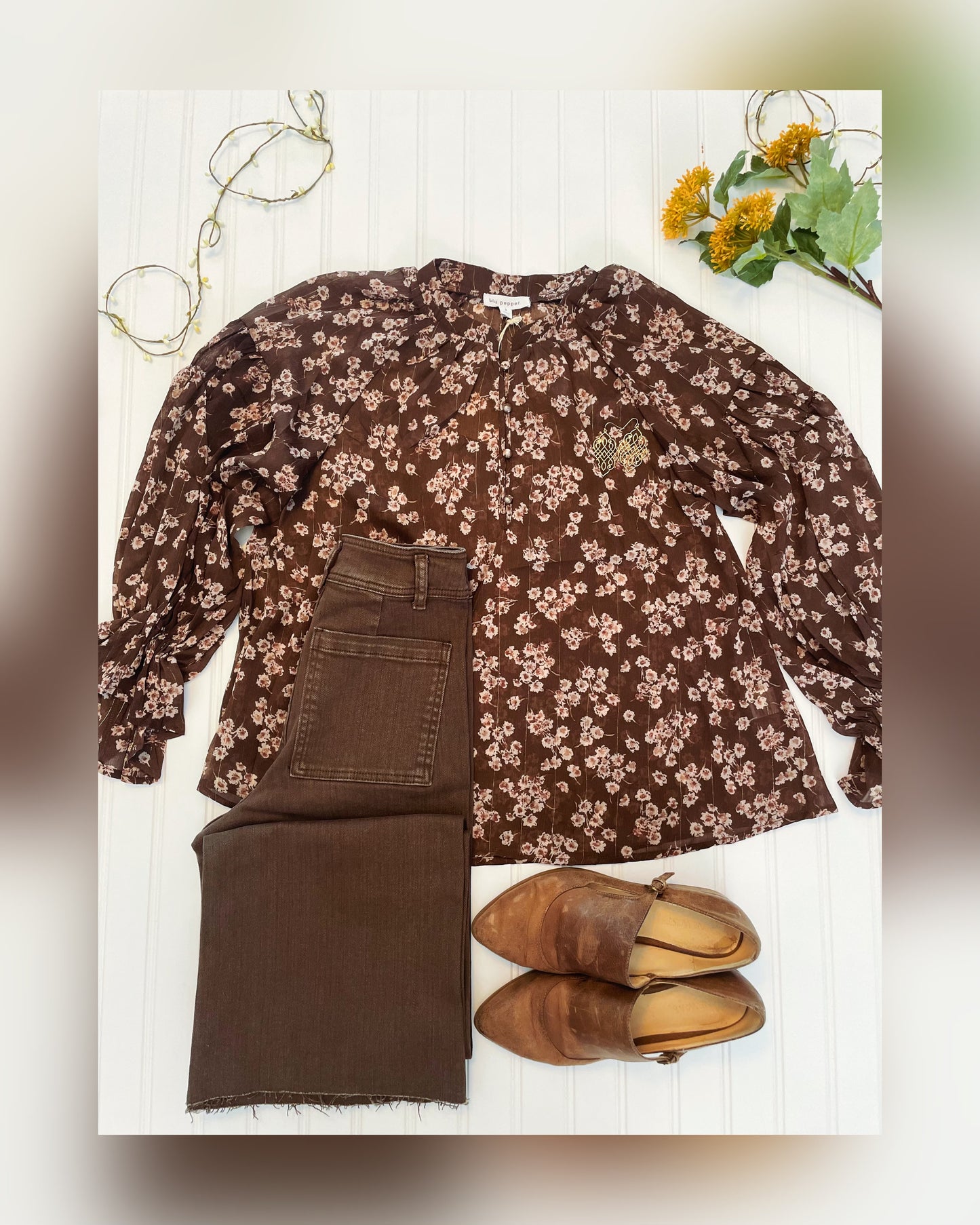 Cocoa Blossoms Blouse