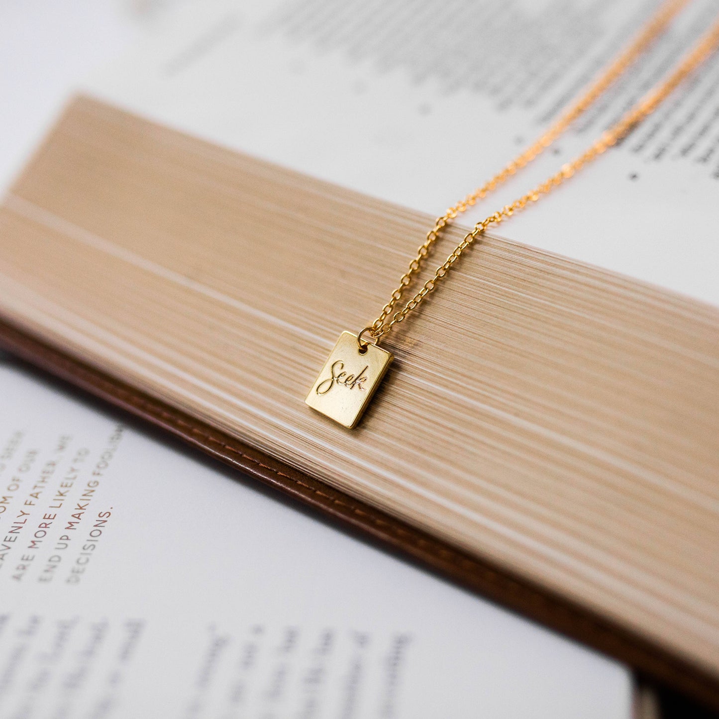 “Seek” Pendant Necklace 18K