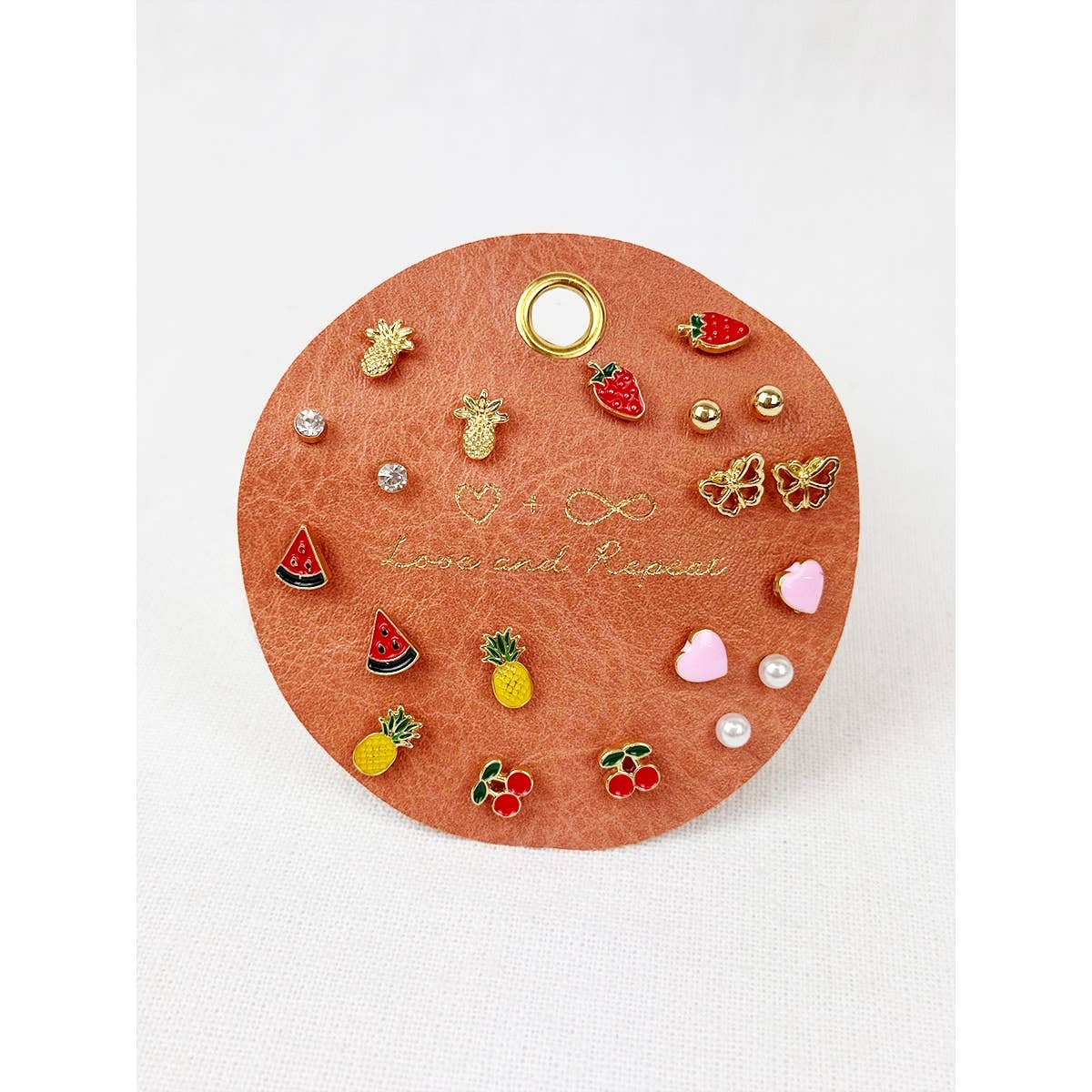 Cherry Berry Set of 10 Stud Earrings