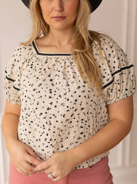 Eyelet Peasant Blouse, XL+