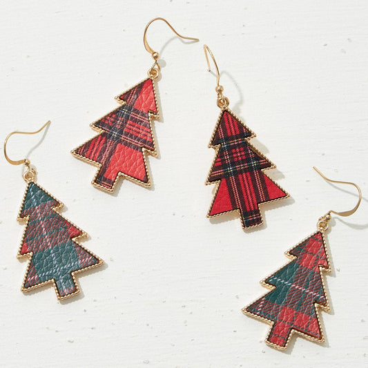 Christmas Tree Dangle Earrings