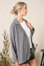 Load image into Gallery viewer, Gray Oversized Blazer
