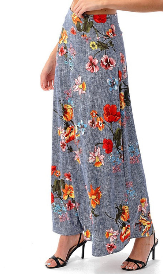 Floral Maxi Skirt (XL & 2XL)