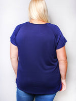 Load image into Gallery viewer, Blue Basic Tee (L-3XL)
