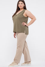 Load image into Gallery viewer, Olive Frocket Tank, Plus
